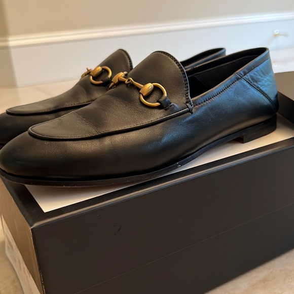 AGNELLO PLONGE AUTHENTIC USED BLACK LEATHER GUCCI LOAFERS WOMEN SIZE 36 1/2. - Picture 3 of 9